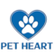 Pet Heart Animal Clinic Logo - Heart with paw print design